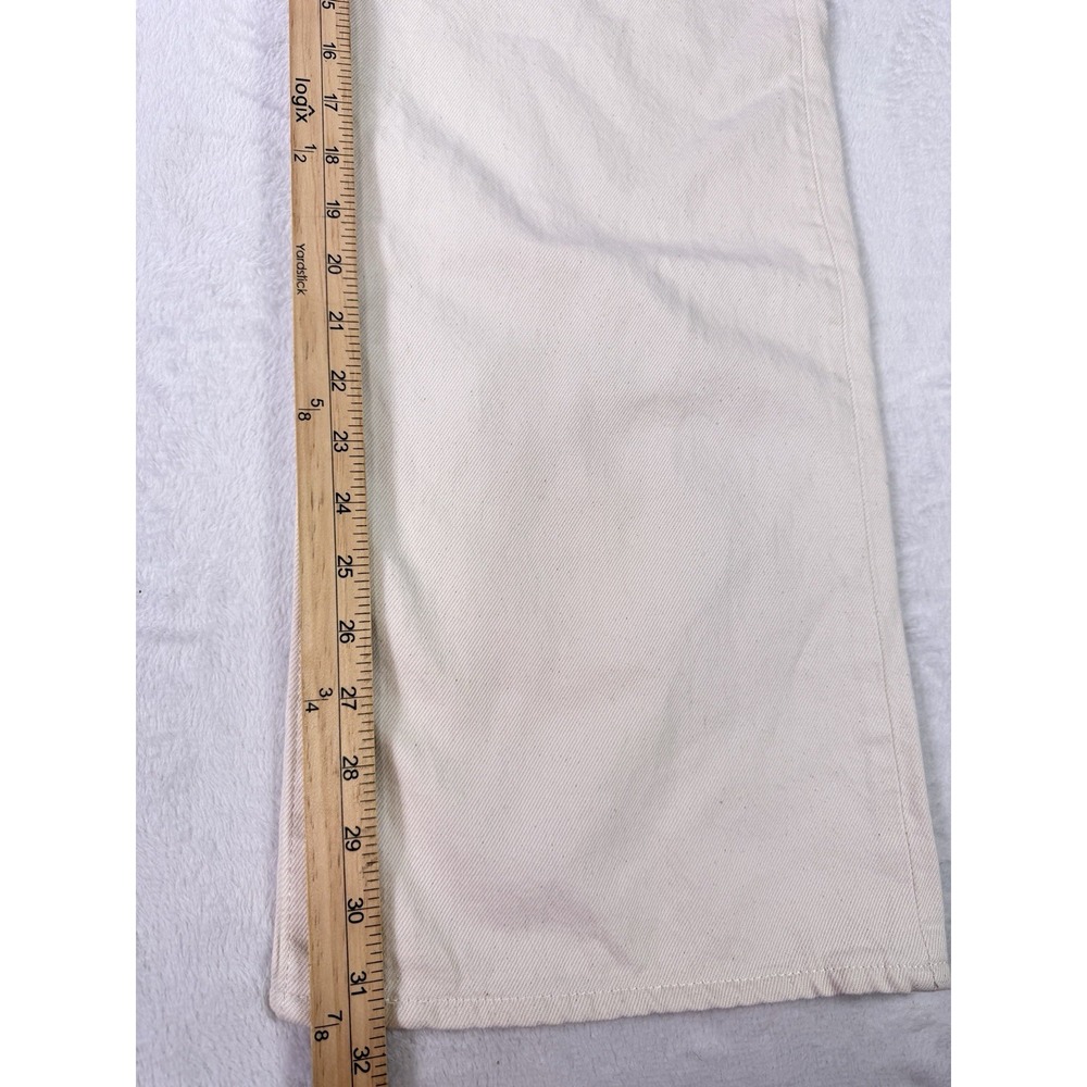 Levi's Ribcage Wide Leg Jeans Womens 25 High Rise Premium Denim Ivory White NWT - Picture 10 of 13